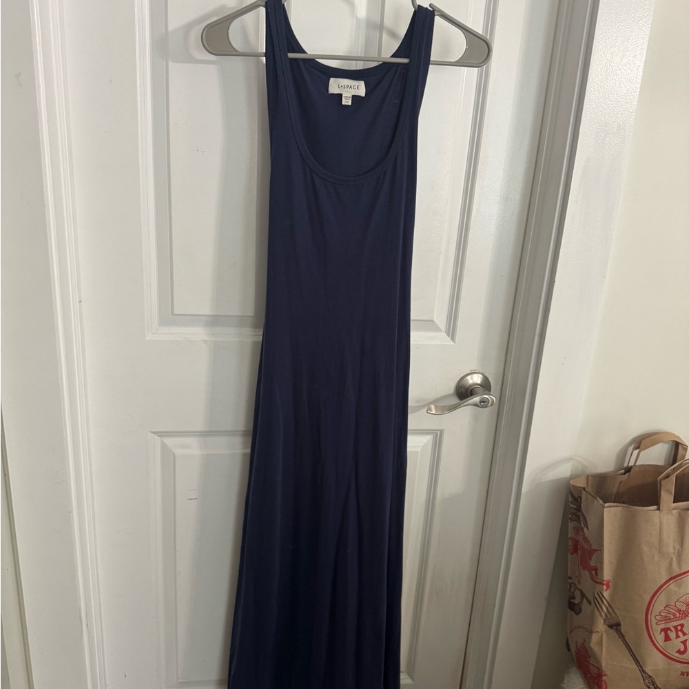 L- space by Anthropologie Navy Scoop-Neck Maxi Tank Dress